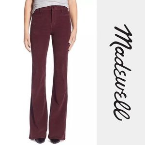 Madewell Burgundy Flea Market Flare Corduroy Pants